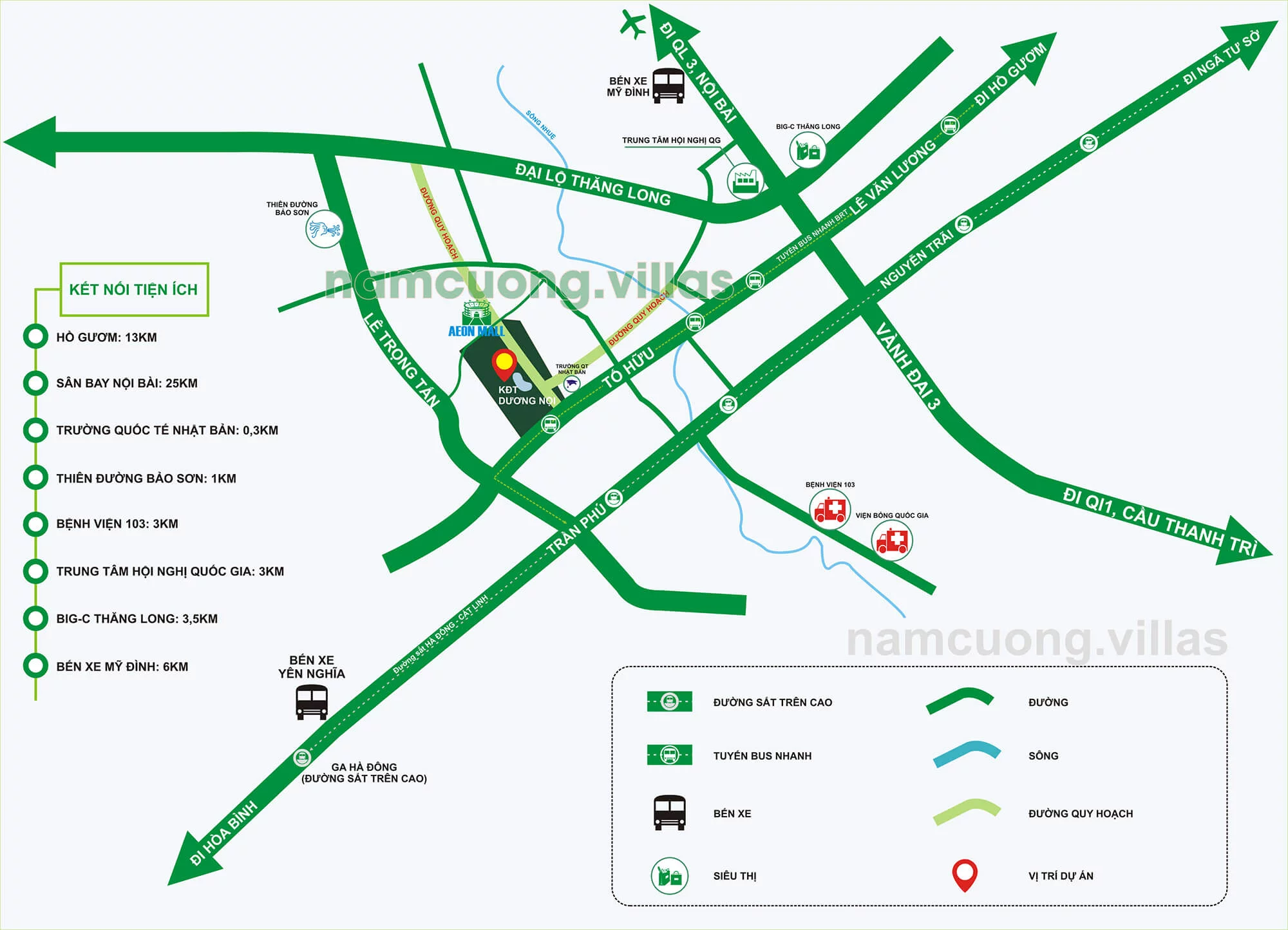 Vị trí khu đô thị mới Dương Nội